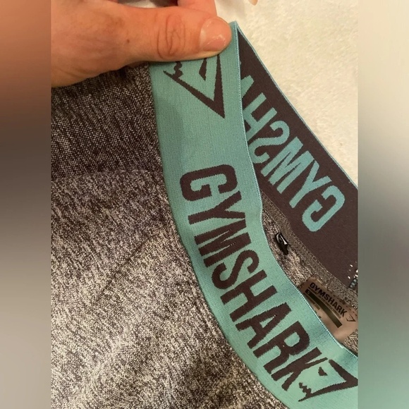 Gymshark Flex Leggings - Charcoal Marl/Dusky Teal size S - Picture 4 of 8